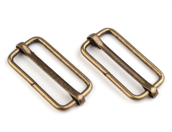 Stegschnalle Altmessing - 33 mm